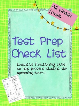 Preview of Test Prep Guide - Executive Function and Study Skills