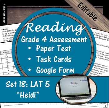 Preview of Reading Part A Part B Test, Task Cards LAT 5- Literary & Poetry