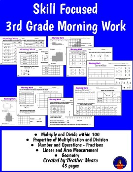Preview of Test Prep Morning Work - 3rd Grade