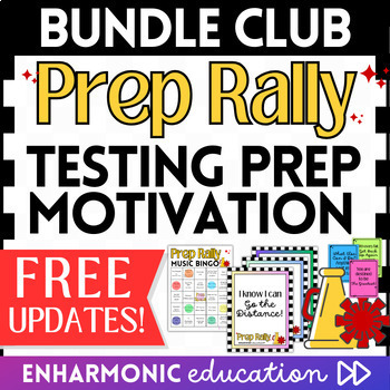Preview of Test Prep Motivation PREP RALLY Positive Notes, Games, Posters, Fun Affirmations