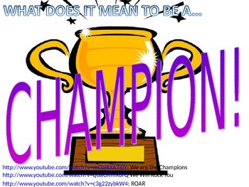 Preview of Test Prep Motivation: What is a CHAMPION?