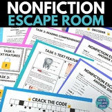 Test Prep Nonfiction Reading Escape Room - Comprehension, 