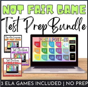 Preview of Test Prep | Not Fair Game | Review Games | State Testing | Middle School