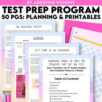 Preview of Test Prep Program Planning, 50-page Guide with Printables