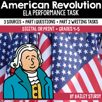 Preview of Test Prep Reading and Writing ELA Performance Task American Revolution