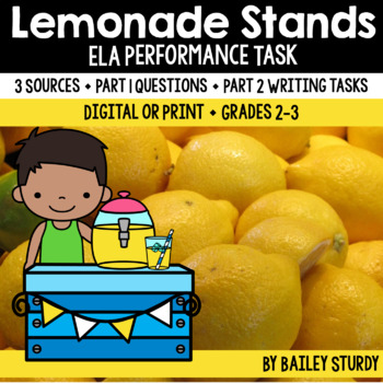 Preview of Test Prep Reading and Writing ELA Performance Task Lemonade Stands