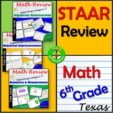 Test Prep STAAR Review 6th Grade Math Task Cards for Repor