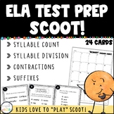 ELA Test Prep SCOOT or Task Cards - Suffixes | Syllables |