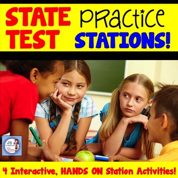 Preview of 4th Grade Reading TEST PREP Interactive Stations