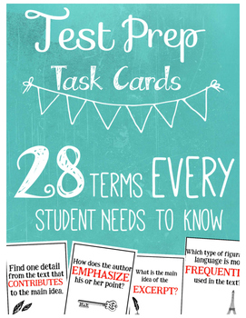 Preview of Test Prep: Task Cards