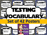 Test Prep Testing Words Bulletin Board Set of 42: Far Away Galaxy