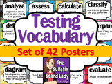 Test Prep Testing Words Bulletin Board Set of 42: Pixelati