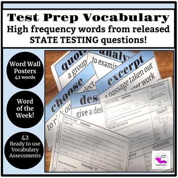 Preview of Test Prep Vocabulary for State Testing