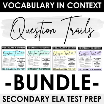 Preview of Test Prep: Vocabulary in Context Question Trail Activity BUNDLE - Context Clues