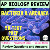 Bacteria and Archaea Test Prep Questions for Advanced Plac