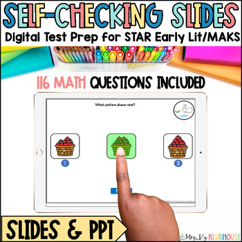 Preview of STAR Early Literacy Test Prep/MKAS Digital Practice - 116 Math PPT/Google Slides