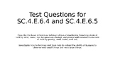 Test Questions for SC.4.E.6.4 + SC.4.E.6.5 w/ Answer Key- 