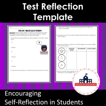 Preview of Test Reflection Template