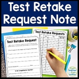 Test Retake Request: Test Retake Form for Students to Fill