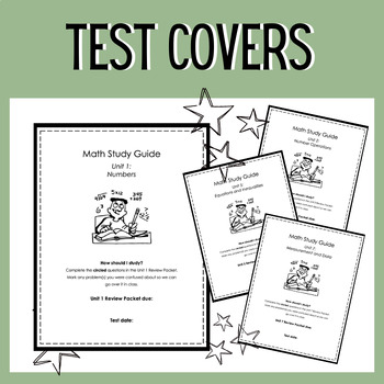 Preview of Test Review Covers