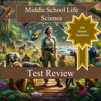 Preview of Test Review | Middle School Life Science | Google Slides™ 3,000 Slides