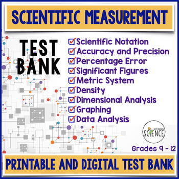 Preview of Scientific Measurement Test Metric System Scientific Notation Significant Figure