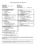 Test Session Observations Checklist
