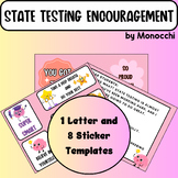 Test-Taking Encouragement Pack: Letter Template and 8 Insp