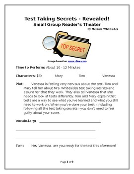 Preview of Test Taking Secrets REVEALED! - Small Group Reader's Theater