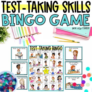 Preview of Test-Taking Skills & Test Anxiety BINGO Game, Counseling & SEL
