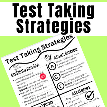 Preview of Test Taking Strategies