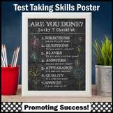 Test Taking Strategies Are You Done Checklist Early Finish