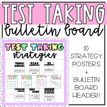 Preview of Test Taking Strategies Bulletin Board - Test Prep Classroom Decor