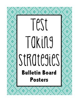 Preview of Test Taking Strategies Bulletin Board posters