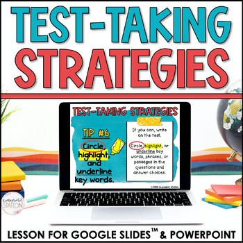 Preview of Test-Taking Strategies & Test Prep School Counseling Lesson for Slides™ and PPT