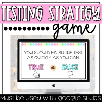 Preview of Test Taking Strategies Game - Testing Motivation for Students