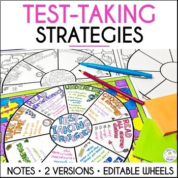 Preview of Test Taking Strategies Guided Notes 5th - 7th Grade Test Prep Doodle Wheel