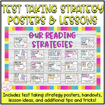 Preview of State Test Taking Strategies Posters | Reading Comprehension Lesson Strategies