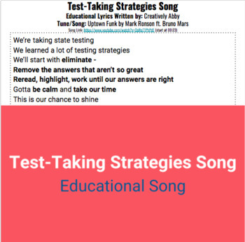 Preview of Test-Taking Strategies Song