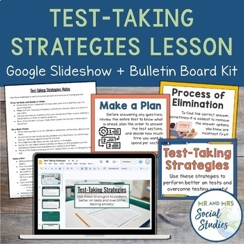 Preview of Test Taking Strategies for Unit Tests or Standardized Testing