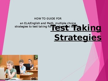 Preview of Test Taking Strategies PPT for math AND English a PowerPoint