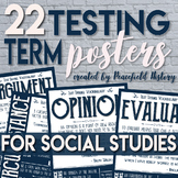 Test Taking Terms Posters Social Studies History