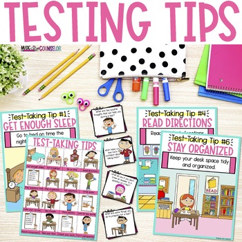Preview of Test-Taking Tips Lesson, Standardized Testing Prep Counseling SEL