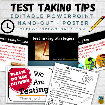 Preview of Test Taking Tips & Strategies PowerPoint
