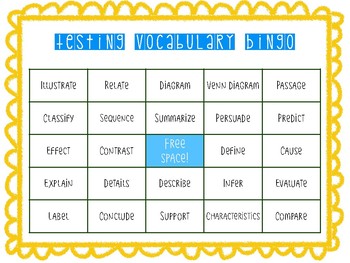 Test Taking Vocabulary Game Pack by Ashley Gilchrist | TPT