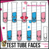 Test Tube Faces Clip Art