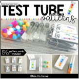 Test Tube Pattern Cards - Math Center ( 6 Levels of Patterns! )