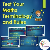 Test Your Maths Terminology and Rules