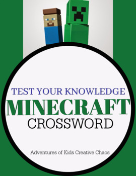 Test Your Minecraft Knowledge Crossword Puzzle TpT