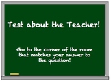 Test about the teacher powerpoint - Back to School Activity